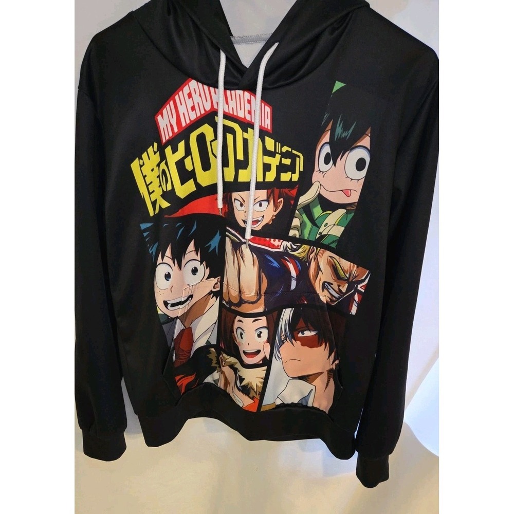 Boku no My Hero Academia Hoodie Casual Sweater Sweatshirt Pullover Jacket Black